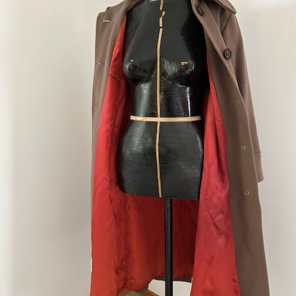 Vintage Sterling Stall Brown Virgin Wool Coat - Picture 4 of 5